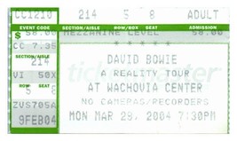 David Bowie Konzert Ticket Stumpf März 29 2004 Philadelphia Pennsylvania - £25.40 GBP