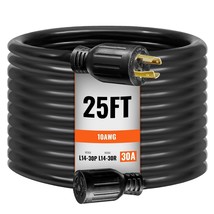 VEVOR 30 Amp Generator Cord and Power Inlet Box Kit, 25 FT, NEMA L14-30P... - $2,413.16 MXN