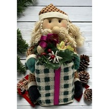 Vintage Santa Claus Plaid Suit Holiday Shelf Christmas Figure - $14.89