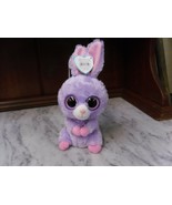 Ty Purple Bunny Petunia Beanie Boo 8”  Creased Tag - $376.14 MXN