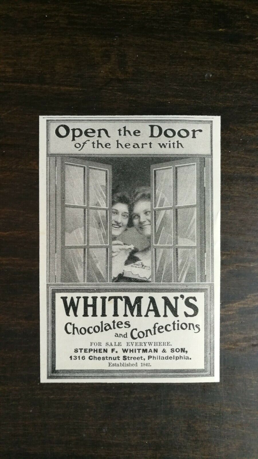 Primary image for Vintage 1909 Whitman's Chocolates and Confections Original Ad 721