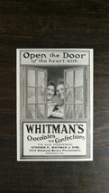 Vintage 1909 Whitman&#39;s Chocolates and Confections Original Ad 721 - £5.24 GBP