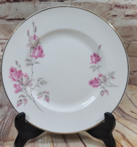 VTG Desert Plate Crown Staffordshire England Fine Bone China Pink Floral... - $9.69