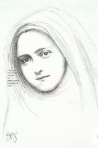 Therese of Lisieux pencil drawing Art Print - £14.08 GBP+