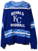 Genuine MLB Blue Kansas City Royals Ugly Crew Neck Sweater Size Large New - $19.99