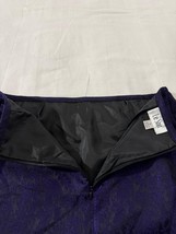 Le Suit Women’s Purple Rear Zipper & Slit Pull-On Pencil Skirt Size 6 Waist 29" image 10