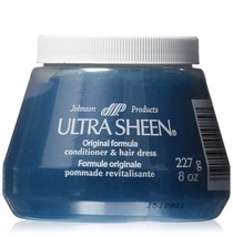 Ultra Sheen Original Formula Conditioner Hair Dress Blue Large 8 oz Size Johnson - £116.51 GBP