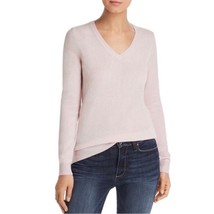 C by Bloomingdale’s 100% Cashmere V-Neck Sweater in Petal Pink Size Medium - $37.74