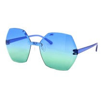 Girls Fashion Sunglasses Stylish Oversized Rimless Hexagon Shape Shades - $10.90+