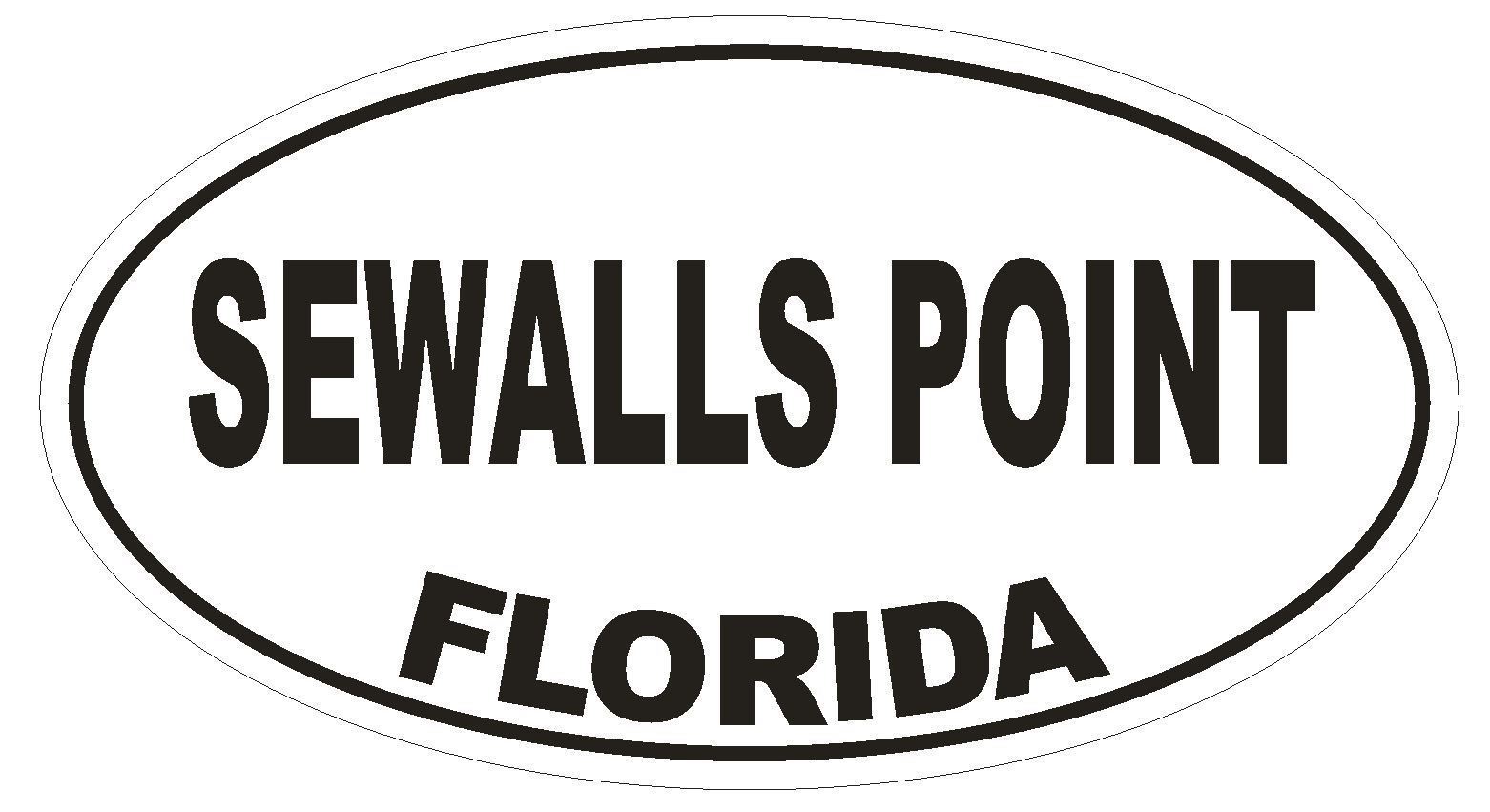 Primary image for Sewalls Point Florida Oval Bumper Sticker or Helmet Sticker D2737 Euro Decal