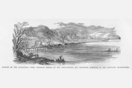 Maryland Secessionists Burn the B&amp;O Railroad Bridge over Gunpowder Creek by Fran - £17.57 GBP+