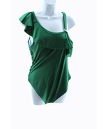 Aqua Eve Women One Shoulder Swimsuit Size XL Green - $15.83