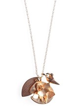 Eeuu Hecho Wendy Mink New York Oro Charm Colgante Collar Nwt - $29.23