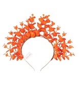 Orange Leaf Crown Headband Accessories Bohemian Goddess Wedding Headpiec... - £11.78 GBP