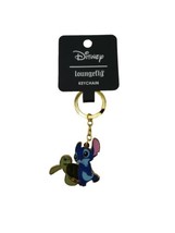 Disney Loungerfly Lilo &amp; Stitch Green Turtle Enamel Metal Keychain - $32.67