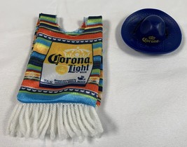 Corona Beer Bottle Poncho &amp; Plastic Sombrero Opener - $18.76