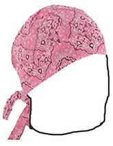 Paisley Doo Rag Du Rag Do Cotton Bandana Headwrap PICK COLOR Chemo Cap (Pink Pai - £7.83 GBP