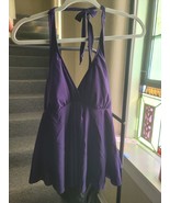 New Penbrooke One Piece Swimsuit Sz 10 Halter Tankini Look Loose Purple ... - £23.56 GBP