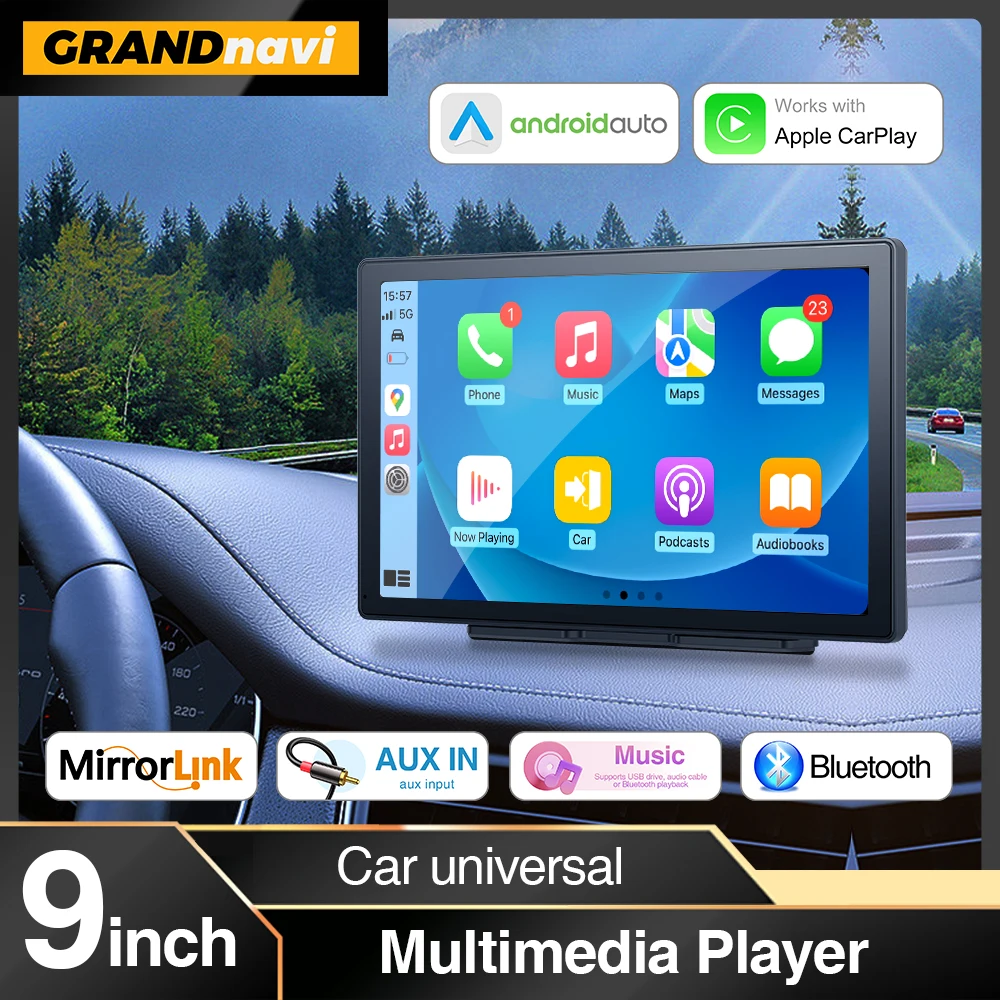 Universal 9 inch Car Radio Multimedia Video Player Wireless CarPlay Android Auto - £85.35 GBP+