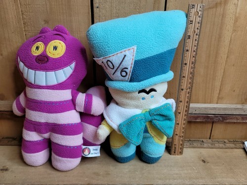 Disney Alice in Wonderland 12" MAD HATTER & CHESIHIRE Cat Pook-a-Looz Plush SET Item image 7