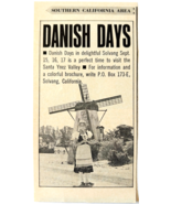 1967 Danish Days Fair Advertisement Vintage California Solvang Santa Yne... - €21,45 EUR