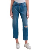 MSRP $80 Calvin Klein Jeans High-Rise Mom-Fit Cotton Ankle Jeans Blue Size 32 - £23.90 GBP