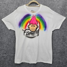 Airbrushed T-shirt Family Unisex Adult Large Soft 100% Cotton Hanes Ligh... - £10.42 GBP