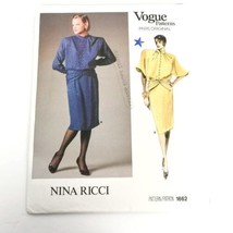 Vogue Pattern 1662 Nina Ricci Dress Size 8 Paris Original Vintage Uncut USA - £19.94 GBP