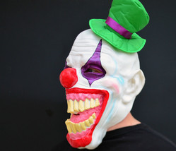 Halloween Killer Joker Clown Mask Rubber Latex MAD HATTER - £11.79 GBP