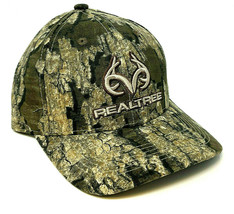 Realtree Logo Camouflage Curved Bill Adjustable Hat Cap Retro Outdoor Hunting - £9.07 GBP