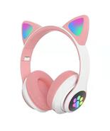 Wireless Bluetooth Headphones Cat Ear Headset With Led Light - £25.02 GBP