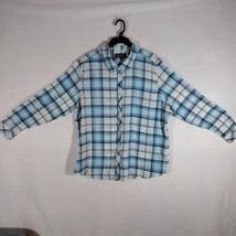 New Button Down Womens Shirt, Blue And White, By North River, Size 1xl - £14.90 GBP