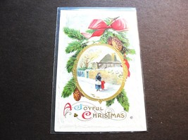 A Joyful Christmas, Peace and Goodwill -Unposted 1900s Embossed Postcard. - £9.27 GBP