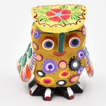 Handmade Alebrijes Oaxacan Owl Bird Painted Copal Wood Figurine Carving - £22.69 GBP