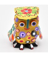 Handmade Alebrijes Oaxacan Owl Bird Painted Copal Wood Figurine Carving - £22.94 GBP