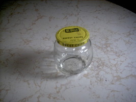 Vintage Mt.Olive Sweet Chips Glass Pickle 12 oz. Jar w/Metal Lid Empty - £7.92 GBP