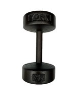 Single Vintage Iron 25lb York Roundhead Dumbbell USA Stamped - $101.63 CAD