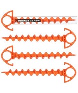 The Orange Screw: The Finest Ground Anchor | Small 4 Pack Tent Stakes | ... - $44.92