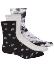 Jenni by Jennifer Moore Womens 3 Pack Tie-Dyed Crew Socks,Size 9-11,Colo... - £9.34 GBP