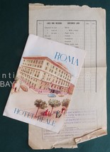 Lot 1952 Vintage Hotel Reala Roma Colorful Advertising W Street Map Travel &amp;Form - £37.00 GBP