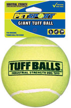 Petsport Giant Tuff Ball - Durable Natural Rubber Tennis Ball for Large Dogs - £6.18 GBP+