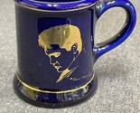 Elvis Presley Mini Colbalt Blue Gold 2-3/4” Shaving Mug Cup Ron Ashley 1987 - £4.72 GBP