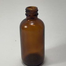 Vintage Brockway Brown Amber Glass Bottle 4 Inch High Model 1062 Medicine - $5.00