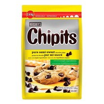 Hershey&#39;s Chipits Chocolate Chips Pure Semi-Sweet 2.4kg Jumbo Bag -Free ... - £35.07 GBP
