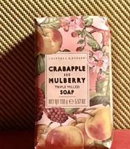 NEW Crabtree &amp; Evelyn Crabapple Mulberry Triple Milled Bar Soap Vegetabl... - $22.77