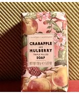 NEW Crabtree & Evelyn Crabapple Mulberry Triple Milled Bar Soap Vegetable Based - $22.77