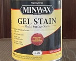 Minwax Gel Stain Wood Veneer Metal Fiberglass 1 Quart BLACK New Dented Can - $49.38