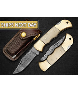 folding knife , back lock knife , Damascus steel knife , hunting knife ,... - $1,039.28 MXN