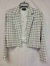 MSRP $99 Danielle Bernstein Womens Blazer White Plaid Size M - $36.58