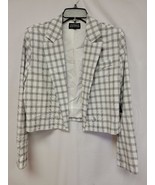 MSRP $99 Danielle Bernstein Womens Blazer White Plaid Size M - €31,66 EUR